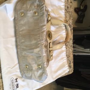 Coach purse, beige/cream color